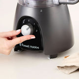 Kuchyňský robot Russell Hobbs [Blender/sekáček na zeleninu/stolní mixér/sekáček/mixér] Kuchyňský robot (hnětení, mixování a krájení), Matte Charcoal Kitchen Naty Shop
