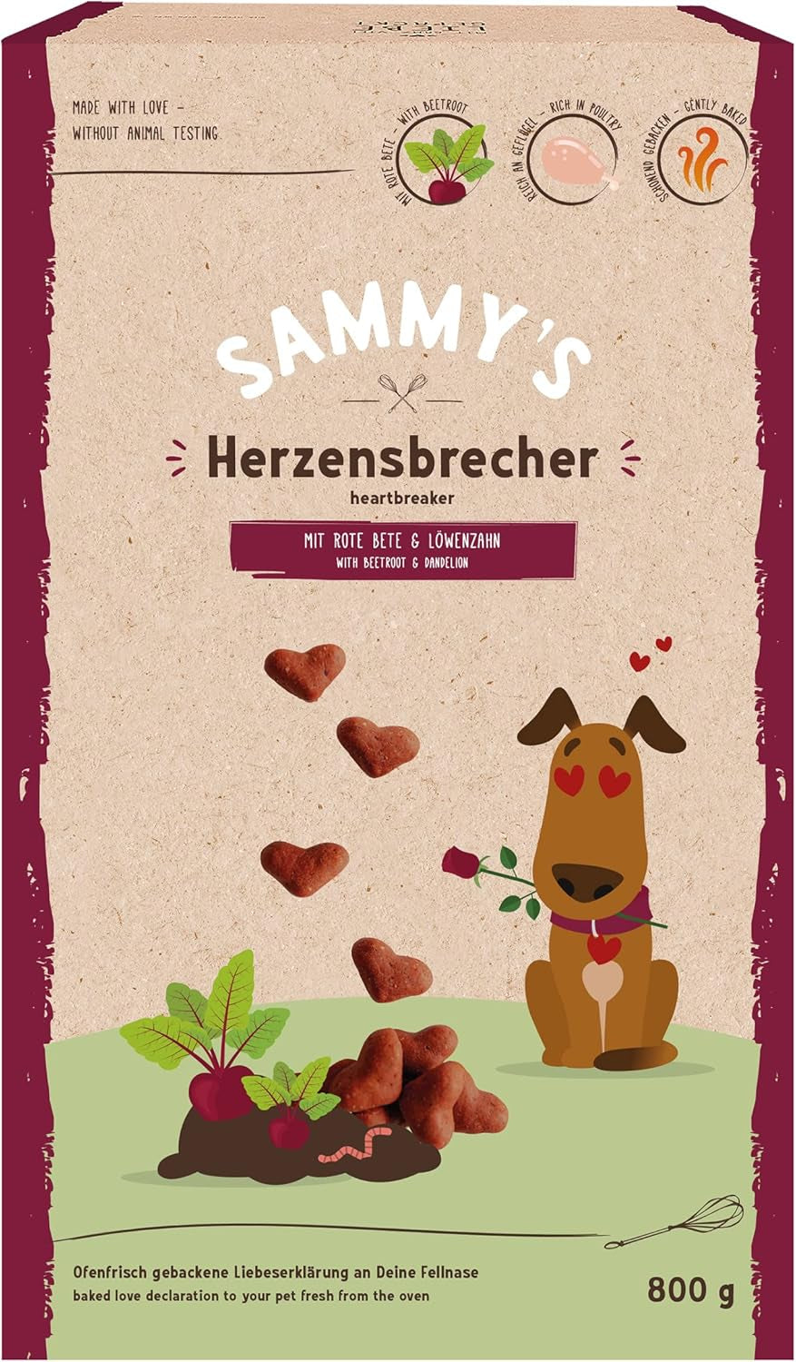 Sammyho müsli mince | Křupavé pečené svačiny pro psy | 5 obilných müsli mincí pro vašeho velkého chlupatého přítele (30 kg+) | 1 kg