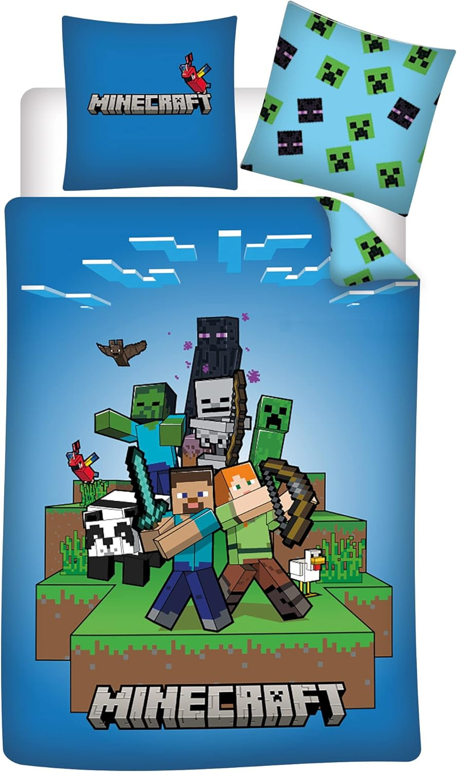 Minecraft Ready to Survive, sada dětského povlečení, povlečení z mikrovlákna - dětské Naty Shop