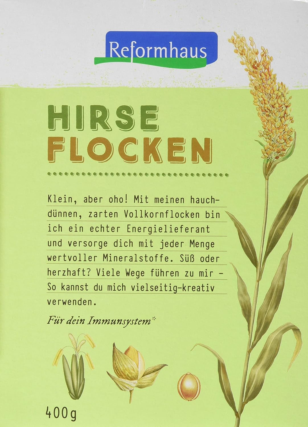 Hirse-Flocken Bio, 6Er balení (6 X 400 G) Cereálie Naty Shop Výchozí název