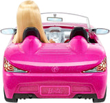 Panenka Barbie a růžový třpytivý kabriolet, realistické logo pneumatiky, 3 roky stará hračka, DJR55 Naty Shop Dolls