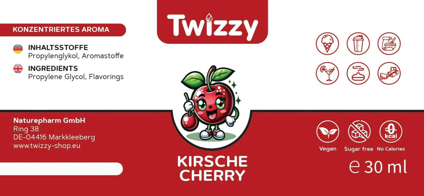 Twizzy, koncentrovaná třešňová příchuť, 30 ml Aromas Naty Shop