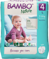 Dětské plenky Bambo Nature, velikost 4 (7-14 kg) - 48 kusů. Prémiové plenky s vylepšenou ochranou proti protečení | Maximální pohodlí a svoboda pro aktivní děti | Dermatologicky testované plenky