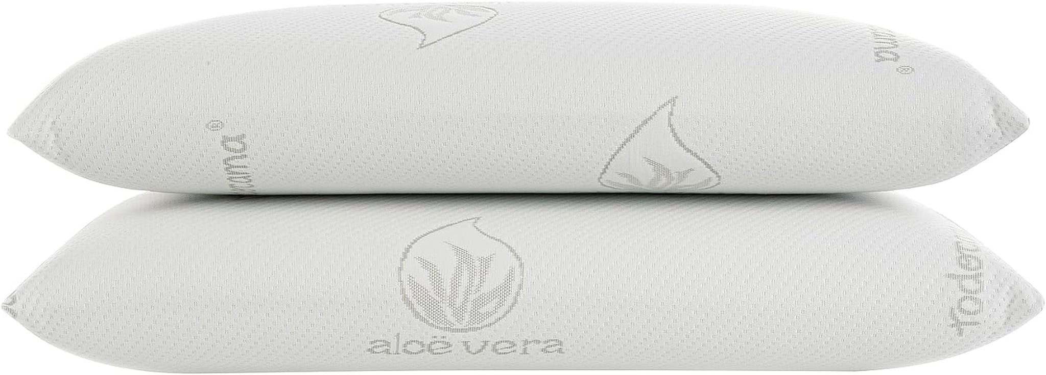 Todocama - Memory polštář, aloe vera, 2 kusy, 70 cm, bílé standardní polštáře Naty Shop