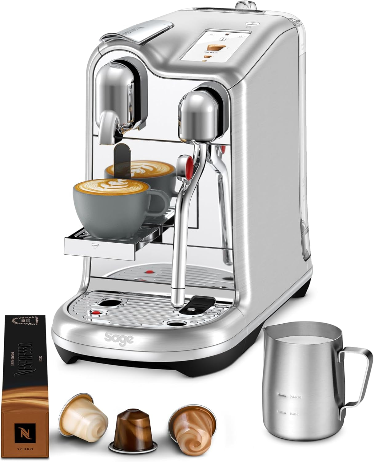 Espresso kávovar Sage Nespresso Creatista Pro, nerezová ocel, kartáčovaná nerezová ocel