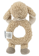 Flocke Sheep Sterntaler Catch Toy - motorická hračka pro chrastění, doteky a hraní - plyšová hračka pro miminka a děti s chrastítkem jako věrným kamarádem - hračka pro miminko z měkké tkaniny pískové barvy Baby Toys Naty Shop