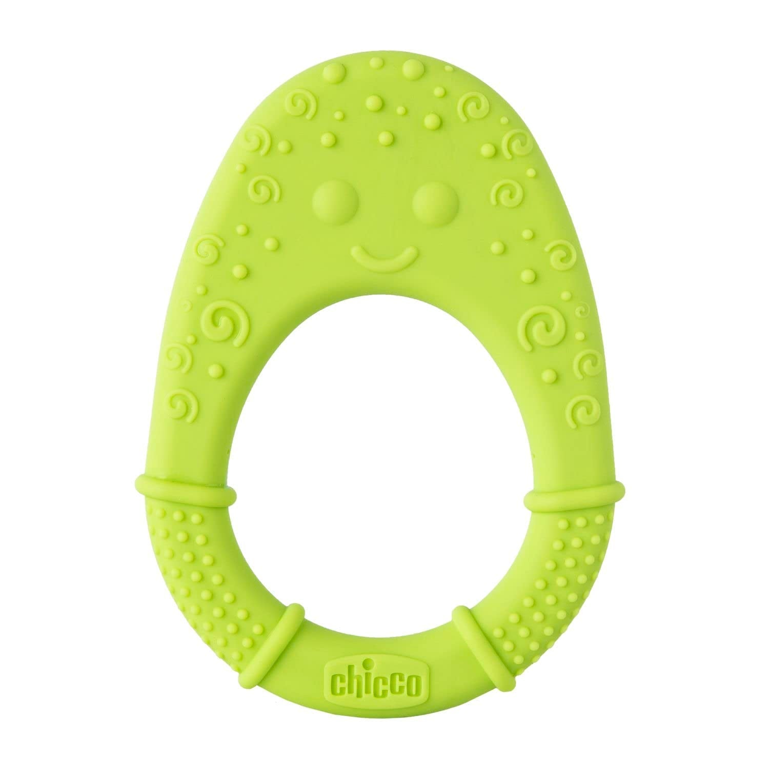 CHICCO - Měkký kousací kroužek 2 měsíce + Zelený