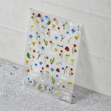 JMEOWIO 3D Nálepka na nehty Bunte Blumen Nálepka na nehty Selbstklebend Nagelaufkleber 5D Stereoskopisch Frühlings Letní Blumen Dekorace Nageldesign Zubehör 2 Blatt