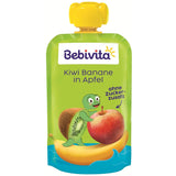 Kiwi Banány v jablečném quetschie (6 x 120 g), ohne Zuckerzusatz, glutenfrei, ideální pro svačinu a vlastní svačinu
