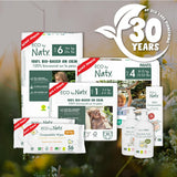 Dětské ubrousky Naty | 100% bylinný a bez parfemace pro citlivou pokožku | Bezplastové a certifikované kompostovatelné ubrousky s 98% čištěnou vodou | 672 ubrousků (12 balení)