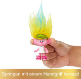 Mattel DREAMWORKS Trolls United We Stand - Panenka Viva s chlupatými překvapeními se zářivě žlutými plyšovými vlásky a 3 doplňky pro překvapení, pro děti od 3 let, HNF11