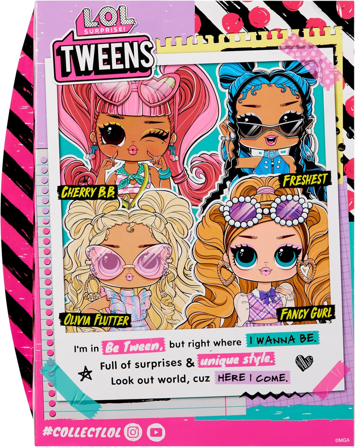 LOL Překvapení! Tweens Core Doll - Fancy Girl - Obsahuje 1 módní panenku s oblečením a doplňky, 4 sběratelské předměty, Rose