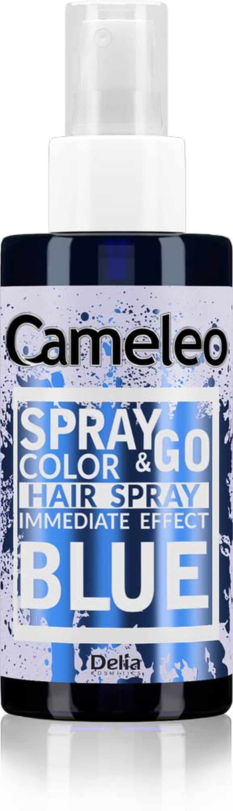 Cameleo - Spray & Go - sprej na barvení vlasů - fialový - pro blond, platinovou blond a šedivé vlasy - stačí nastříkat a jít - semipermanentní - okamžitý výsledek - karnevalový sprej na barvení vlasů - 150 ml Naty Shop Blue Hair Dye 150 Ml (1 balení)