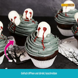Nápisy s červeným cukrem Decocino - Nápisy potravinářské barvy - Praktická tuba na etiketování fondánu a polevy - Pečicí ozdoby na dorty, dorty a cupcaky! (balení 2 ks)