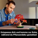 LEGO Botanicals Japonský červený javor - Bonsai - Stavebnice umělých rostlin s červenými a oranžovými listy a miska - Domácí dekorace - Nápad na dárek pro dospělé - 10348 Stavebnic Besuche den LEGO-Store