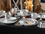 CreaTable, 21498, Luna Hirsch Series, 18dílná sada nádobí pro 6, Porcelánová snídaňová sada, Vhodné do myčky a mikrovlnné trouby, Kvalitní výroba