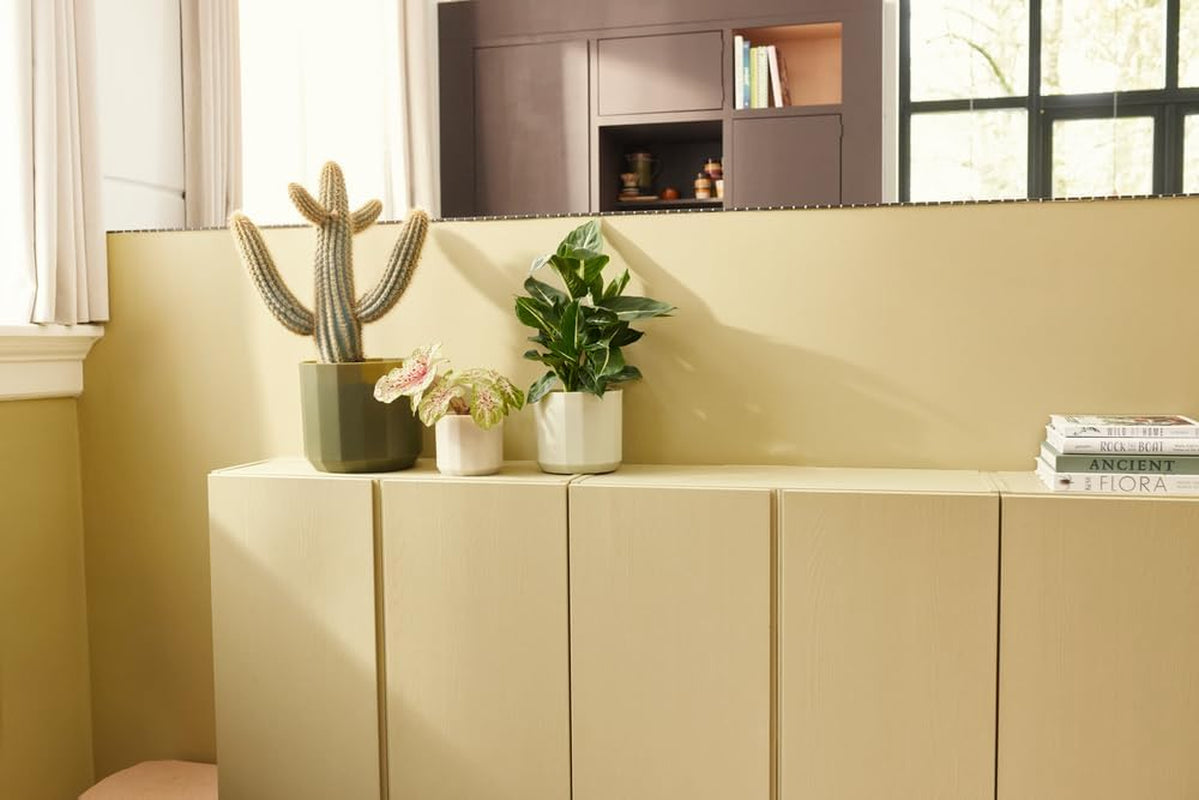 Kulatý hrnec elho Facet 17cm - pro vnitřní použití - 100% recyklovaný plast - Ø 16,6 x V 14,9 cm - Růžová/Mandlově růžová