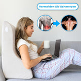 Polštář na čtení z paměťové pěny | Ergonomický zádový polštář a klín na postel, pohovku a pohovku | Orthopedic support pillow for back pain and tension