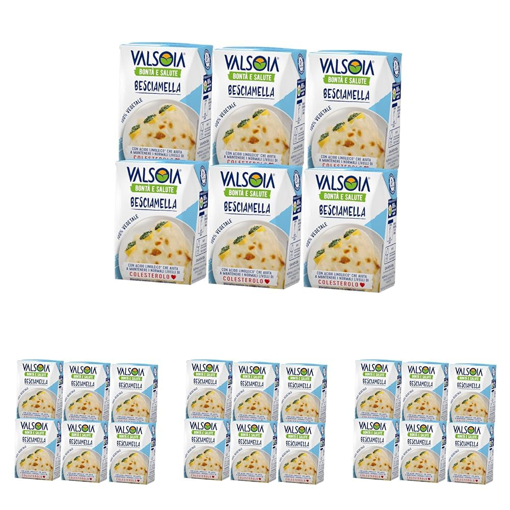 Bešamelový kondicionér, Béšamel bez laktózy, Všestranné při vaření, Ideální pro vegany a vegetariány, 6 x 200 ml