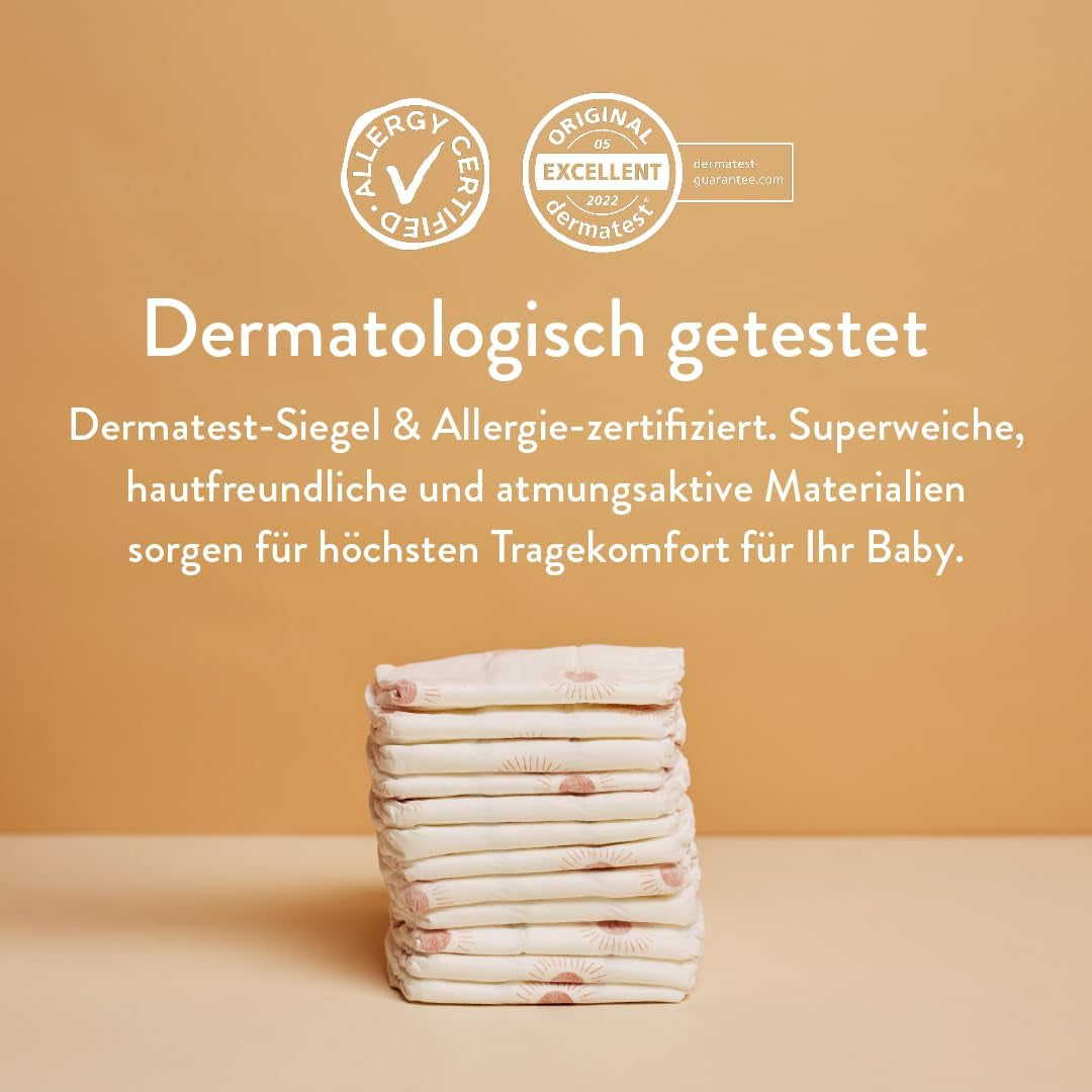 Dětské plenky, velikost 3M (4-8 kg) - 1 pytel po 28 - Bez škodlivých látek, ekologické, vysoce savé, vhodné pro noční použití, ultratenké a měkké - Vyrobeno v Dánsku