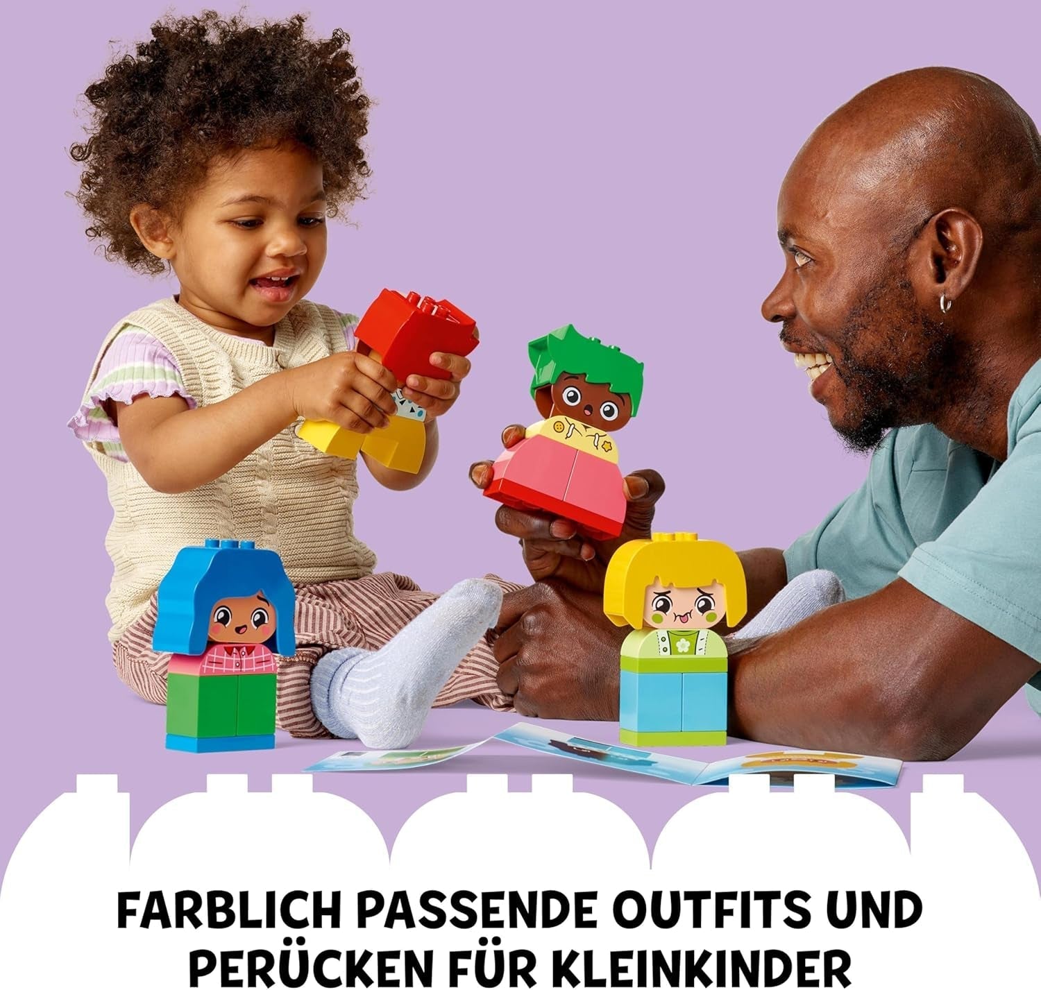 LEGO DUPLO Big Feelings, stavitelská skládací hra s 23 barevnými kostkami a 4 figurkami, motorická hračka na podporu sociálního a emocionálního rozvoje malých dětí od 18 měsíců 10415 Stavebnice Beuche den LEGO-Store