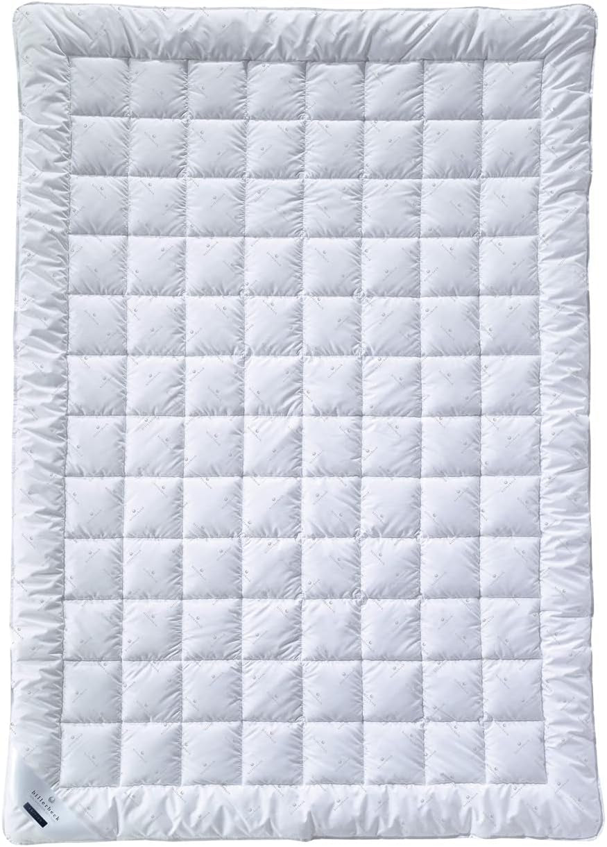 Billerbeck E21 King Fiber Quilt - Přikrývka z rafinovaného aloe Vera vlákna - 135 X 200 cm Celoroční přikrývka se střední hřejivostí, bílá Naty Shop Quilts & Quilts Single 135 X 200 Cm 4 - roční období (Sl + M W+)