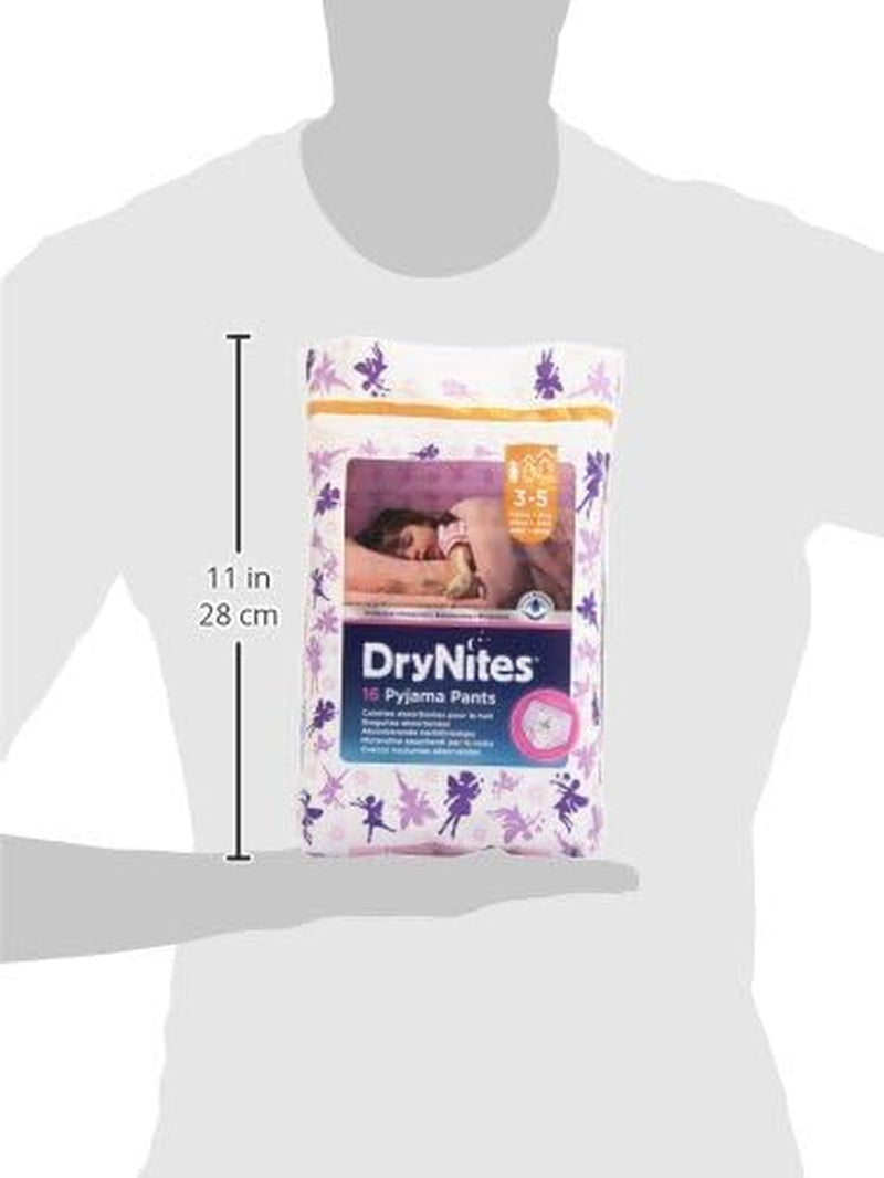 Pyžamové kalhoty DryNites pro dívky 3-5 let 1 balení (1 x 16 kusů)