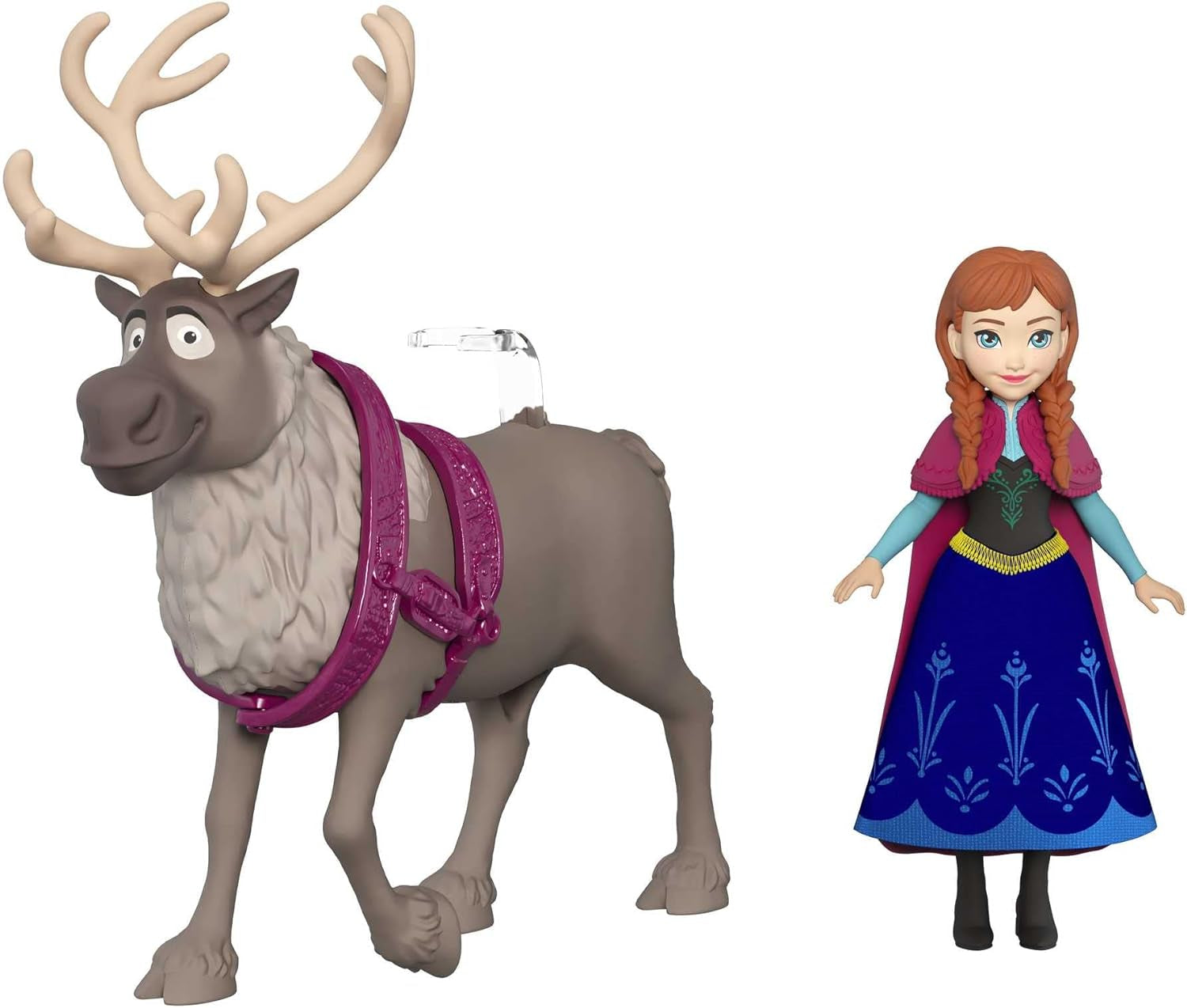 Mattel DISNEY Panenka Ledová královna Anna a Sven a figurka zvířat, inspirováno animovanými postavičkami, pohyblivými končetinami, odnímatelnou sukní a pláštěnkou, pro děti od 3 let, HLX03 Naty Shop Dolls