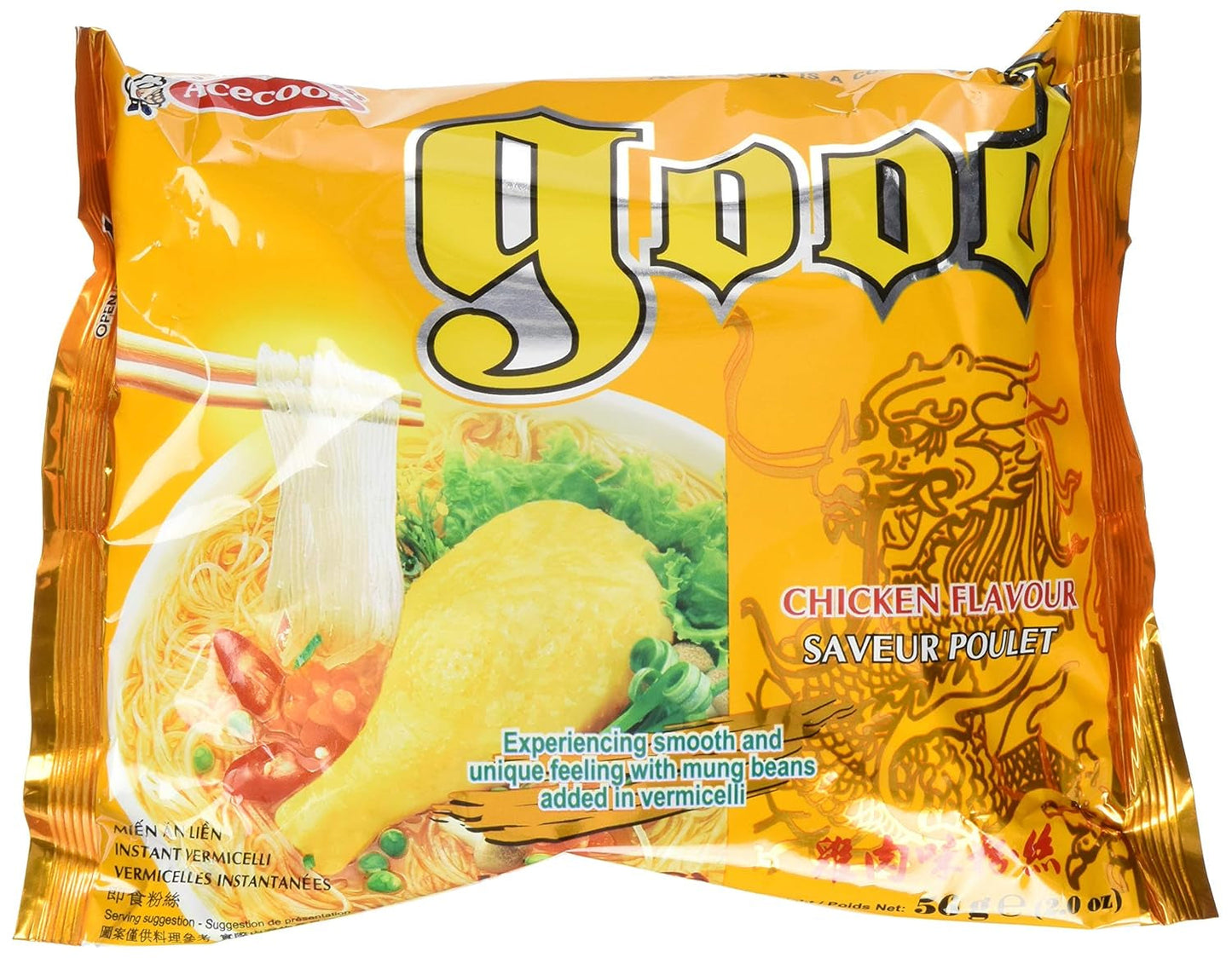 ACECOOK - GD skleněné instantní nudle s kuřecím masem - (1 x 57 g)