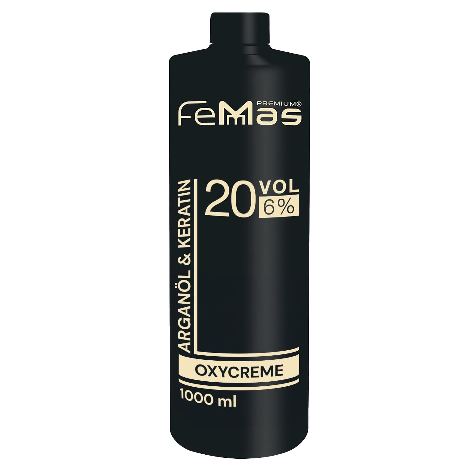 FemMas Oxycreme v 6% 1000 ml I Oxidační činidlo pro barvení a barvení vlasů I Snadná aplikace a optimální fixace I Vývojka pro jednotné výsledky v salonní kvalitě I Vývojka na barvení vlasů Barva na vlasy Naty Shop 6 1 litr (1 balení)
