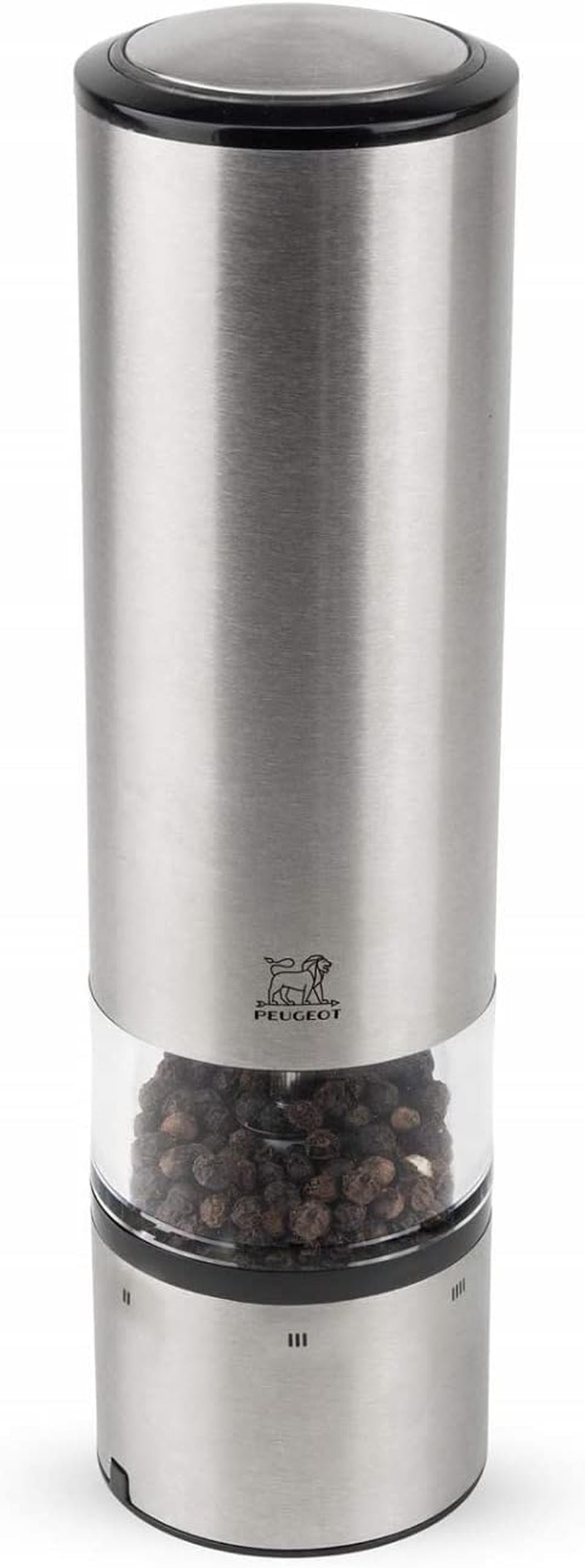 Sada elektrických mlýnků na pepř/sůl PEUGEOT Elis Sense, výška: 20 cm, nerez, stříbrná Mlýnky a kráječe Naty Shop Pfeffermühle