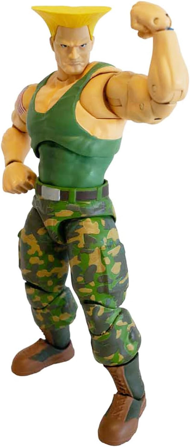 Jada Toys Street Fighter Figure Guile (15 cm) - Street Fighter 2: The Final Challengers Sběratelská pohyblivá akční figurka s alternativní hlavou, rukama a doplňky, akční figurky od 13 let Naty Shop Guile
