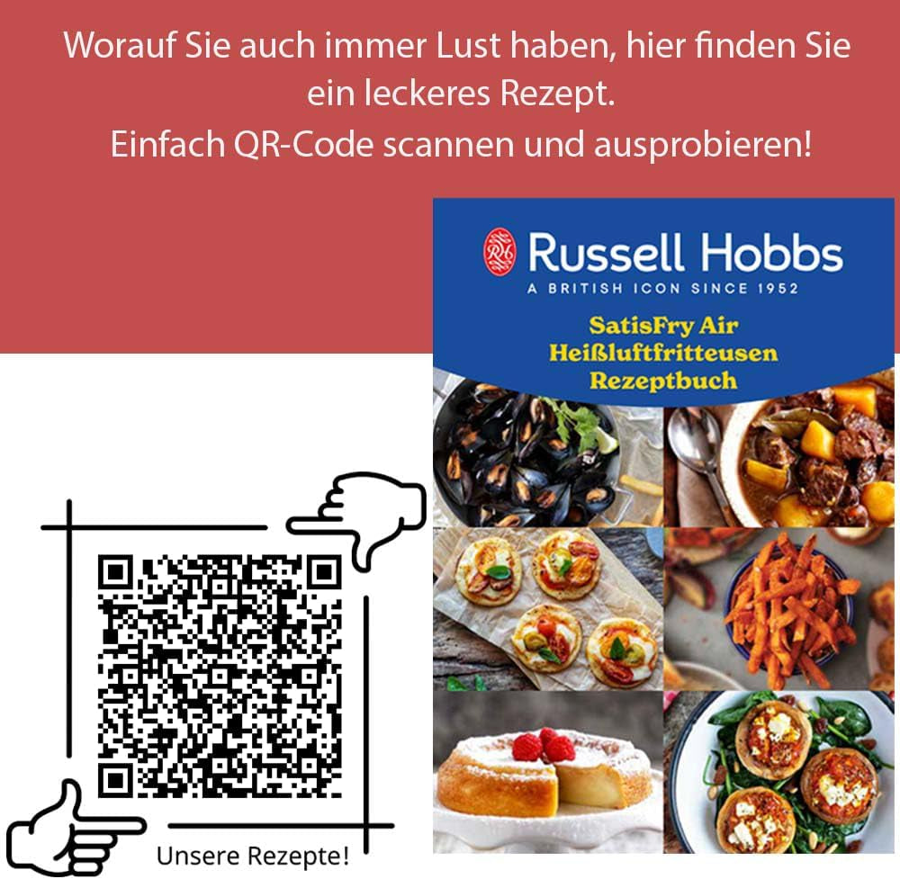 Russell Hobbs Air Fryer L 4L Rapid Airfryer, 7 funkcí vaření, 10 programů Domácí spotřebiče Naty Shop