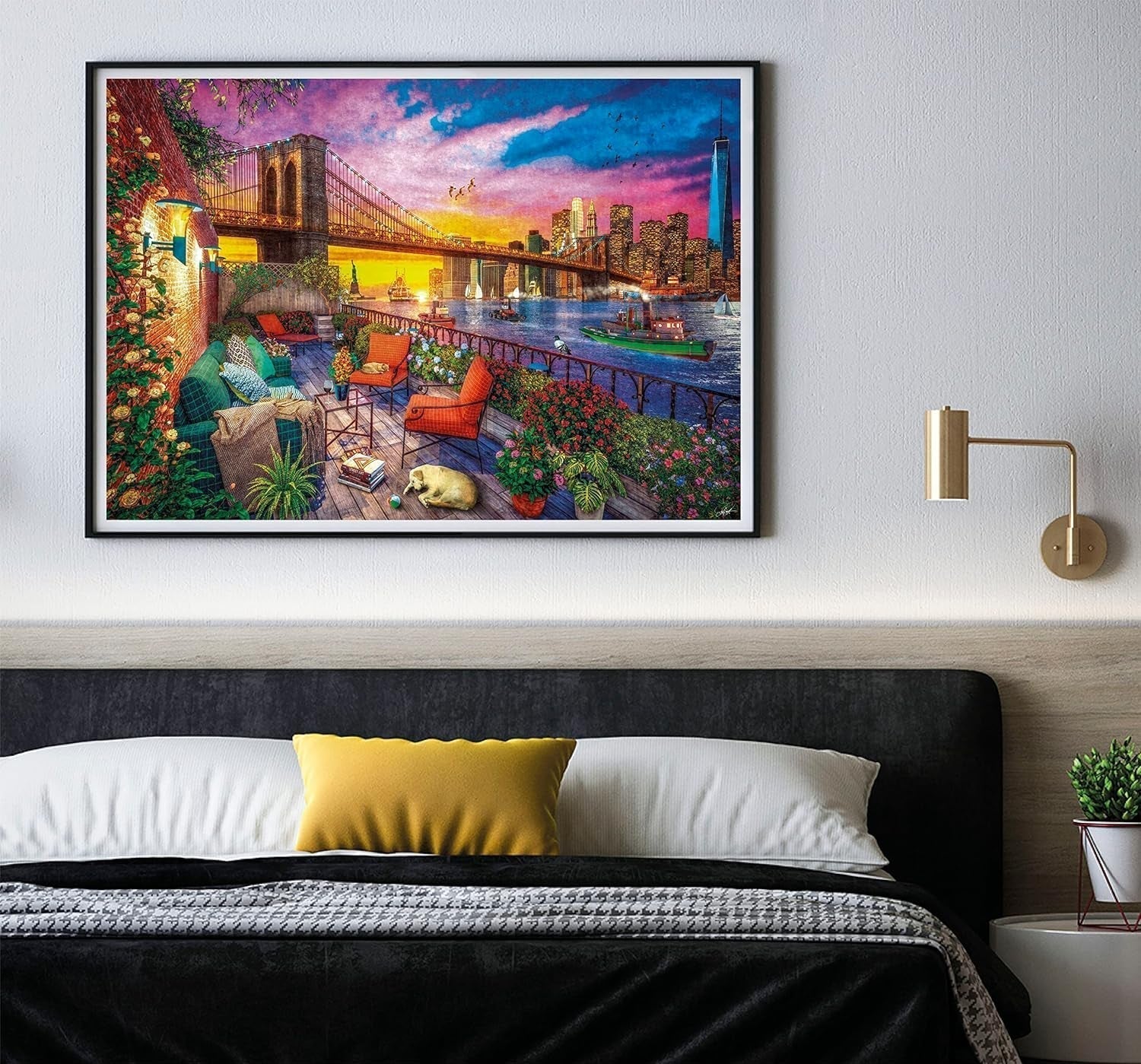 Clementoni - 33552 Collection - Manhattan Balcony Sunset, Puzzle 3000 dílků pro dospělé a děti 10 let, dovednostní hra pro celou rodinu Puzzle Naty Shop