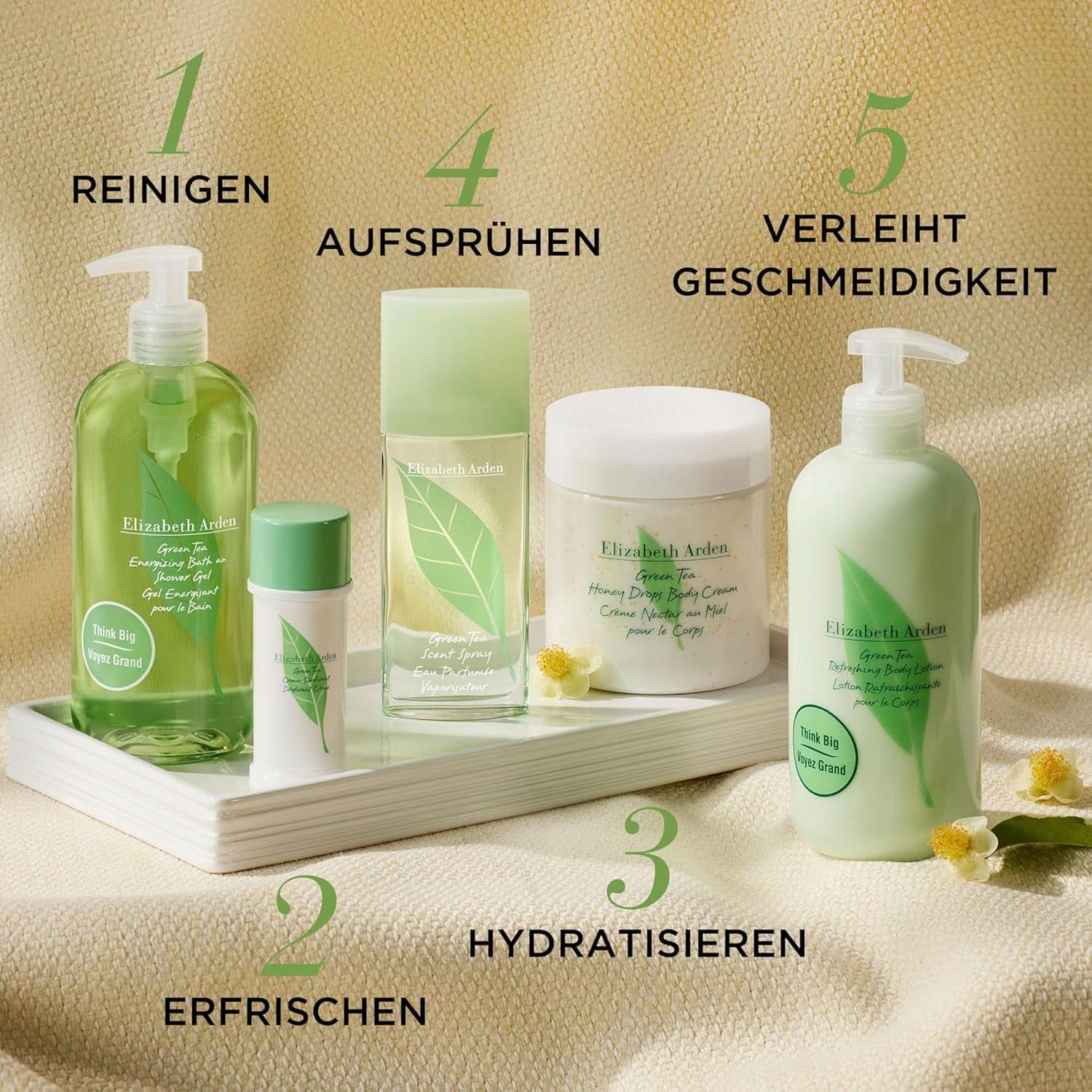Elizabeth Arden - osvěžující tělové mléko s vůní extraktu ze zeleného čaje, 500 ml Sprcha a koupel Naty Shop