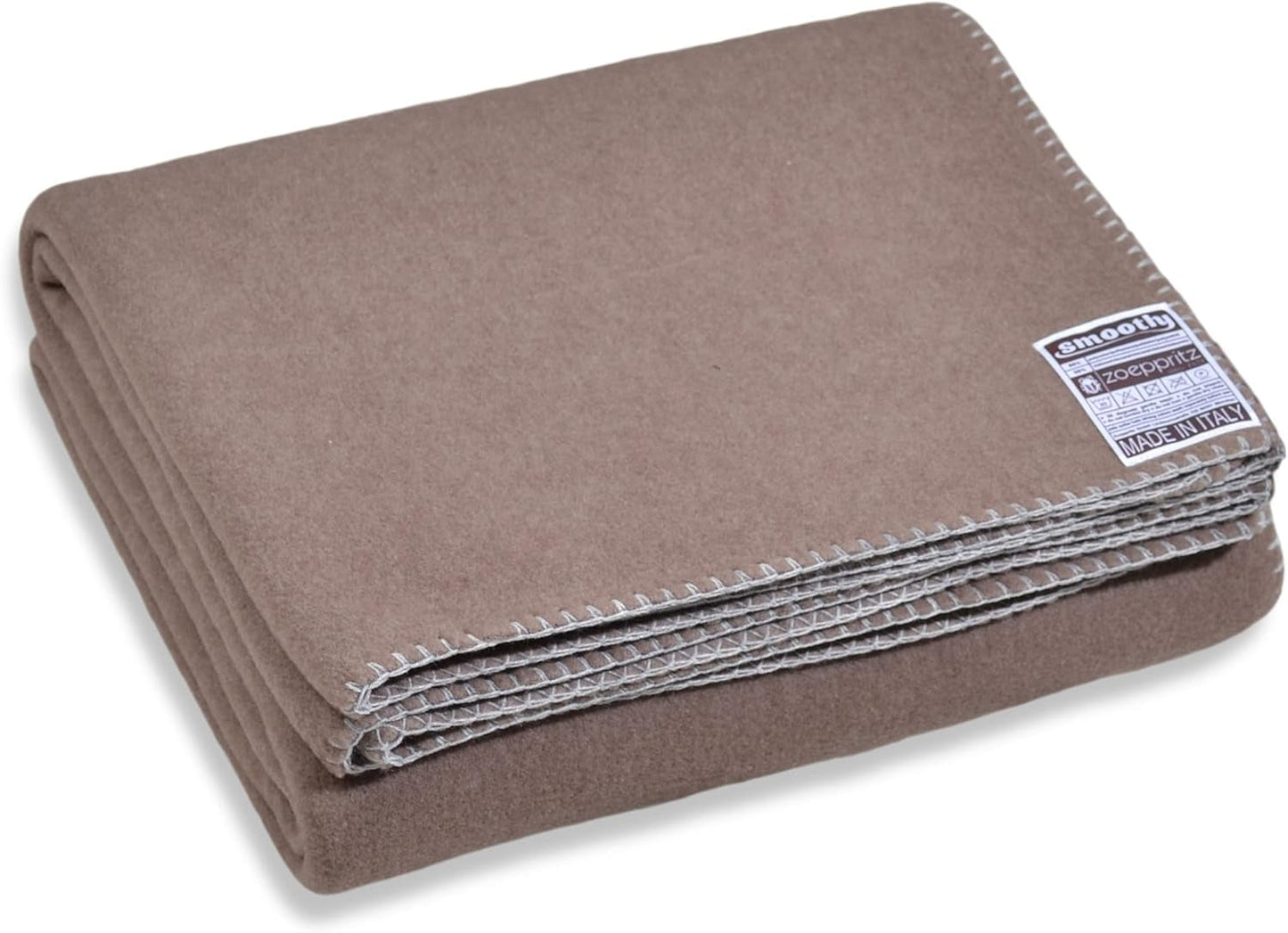 Zoeppritz od roku 1828 Hladká fleecová deka - Nadýchaná pohodlná deka polar fleece - Vegan - 140X190Cm - 010 Off-White, 010 Offwhite Zoeppritz Since 1828 840 Smoke 140X190Cm