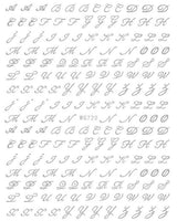 6 Blatt Nagelsticker Alte Alphabetzahlen Nagelaufkleber Selbtklebend Alte Briefe Nail Art Sticker Dekoration Nageldesign Zubehör