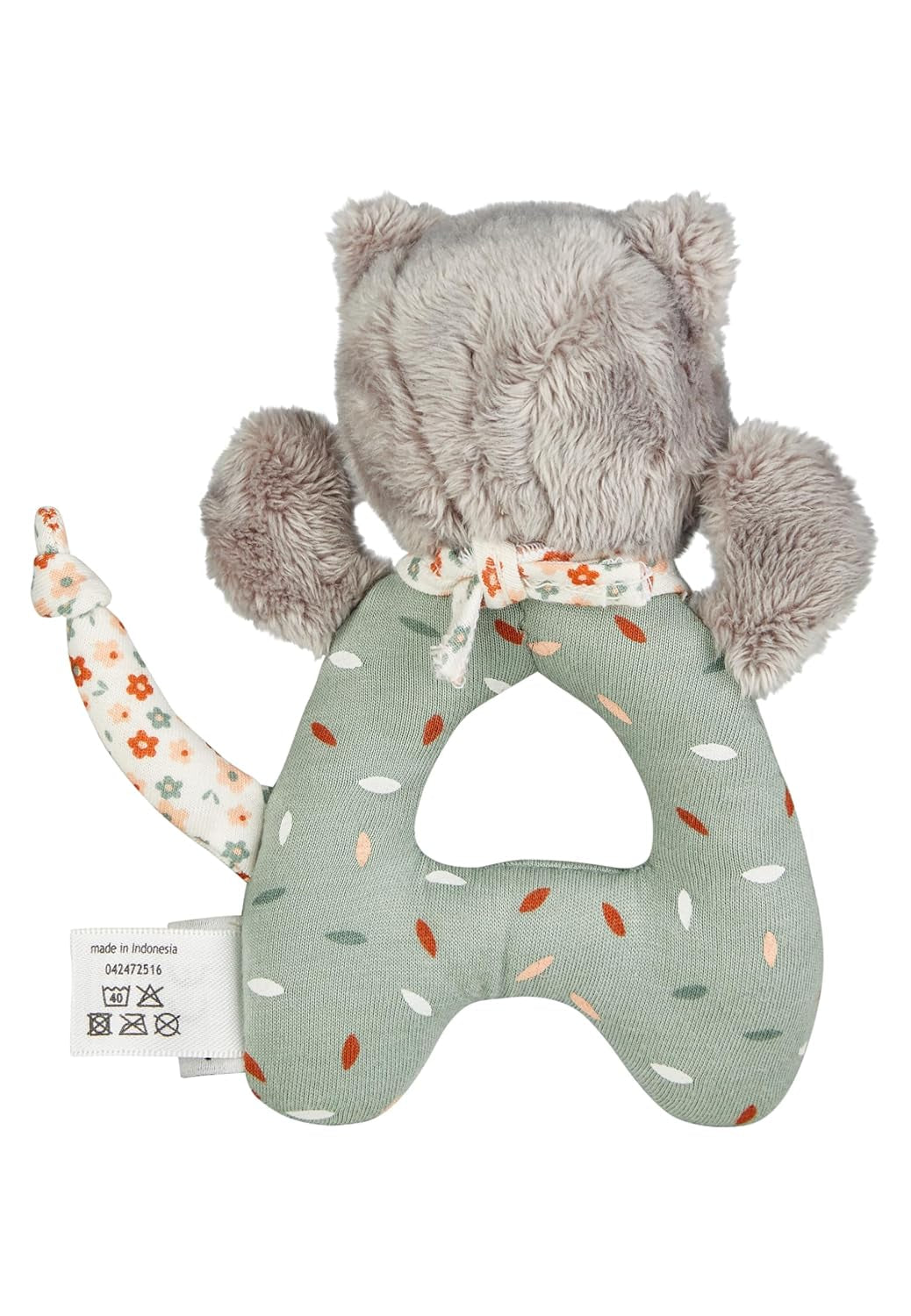 Lilly Cat Sterntaler Catch Toy - Motorická hračka pro chrastění, dotyk a hraní - Plyšová hračka pro miminka a děti s chrastítkem jako věrným přítelem - Šedá hračka pro miminko z měkké tkaniny Bebe Naty Shop Toys