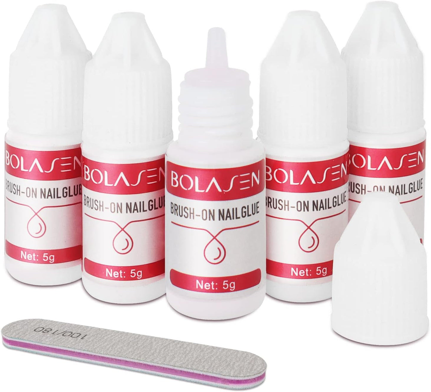 Lepidlo na nehty, BOLASEN Extra silné lepidlo na nehty, 4ks lepidlo na popraskané nehty, lepidlo na nehty, extra silné lepidlo na umělé nehty, lepidlo na nehty - 4 * 7 ml
