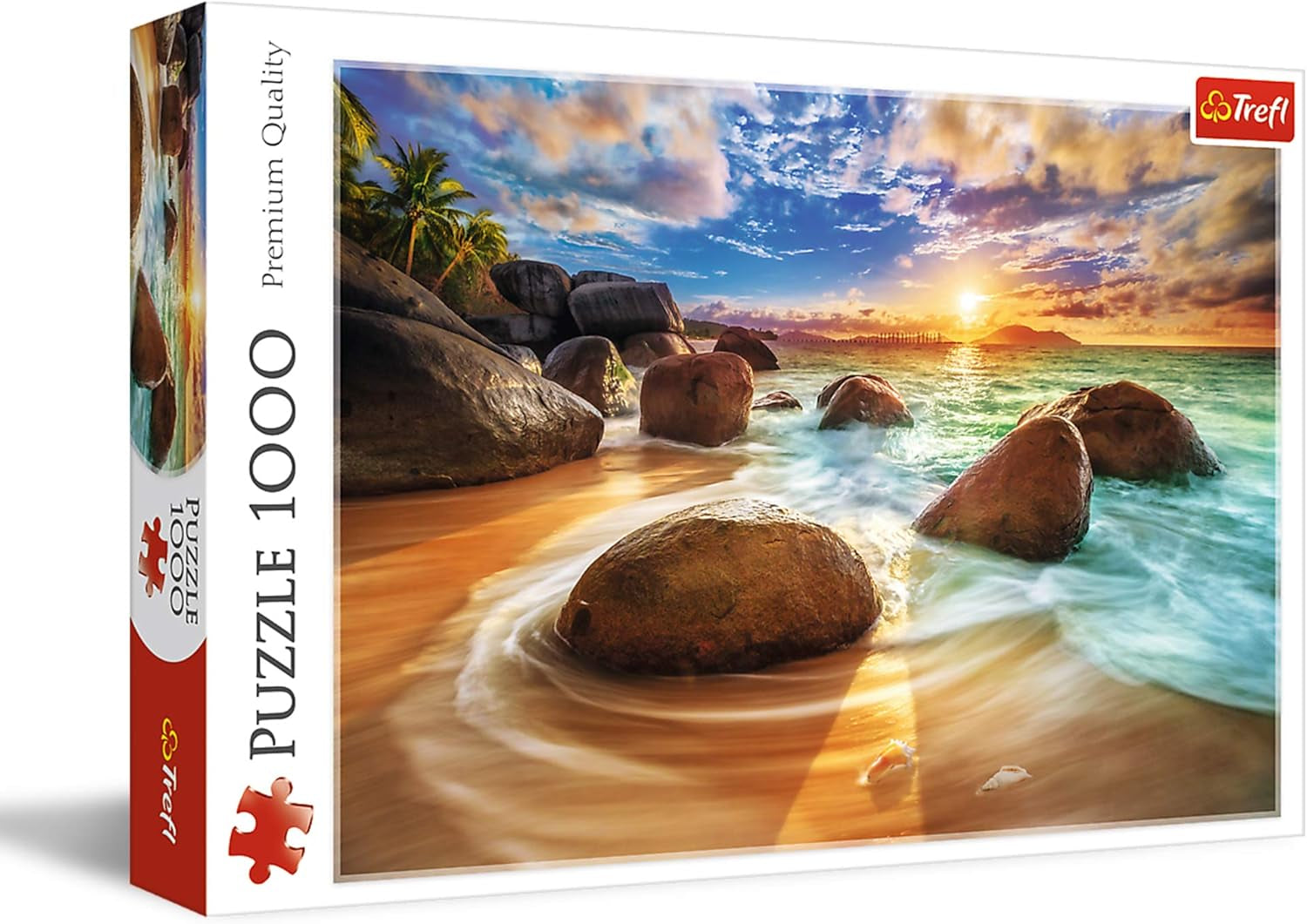Trefl TR10461 Samudra Beach, Indie 1000dílná skládačka prémiové kvality pro dospělé a děti 12+, barevné puzzle Naty Shop Výchozí název