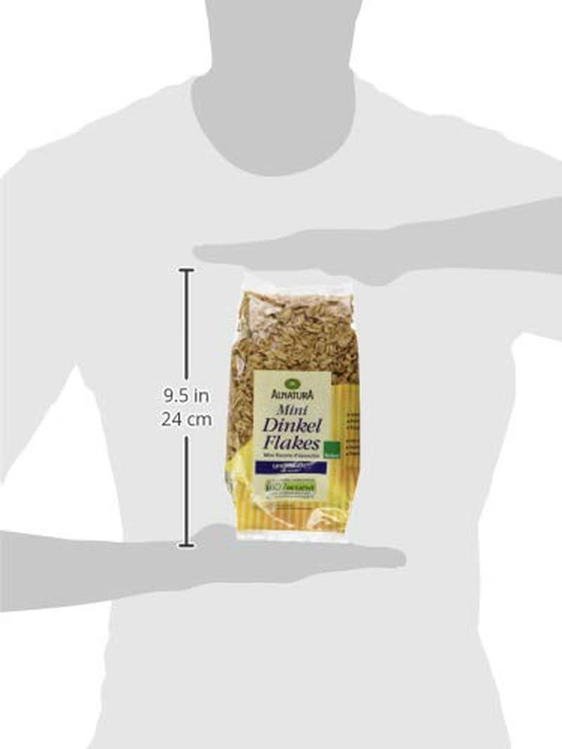 Mini špaldové vločky - Bio kvalita - Neslazené, křupavé - Snídaně, 175 gramů Cereals Naty Shop
