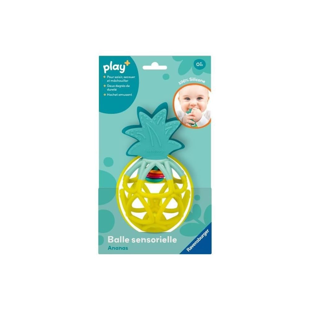 Ravensburger Play + 34013 Sensory míč, ananas, hračka pro děti od 6 měsíců, francouzská verze Baby Toys Naty Shop Výchozí název