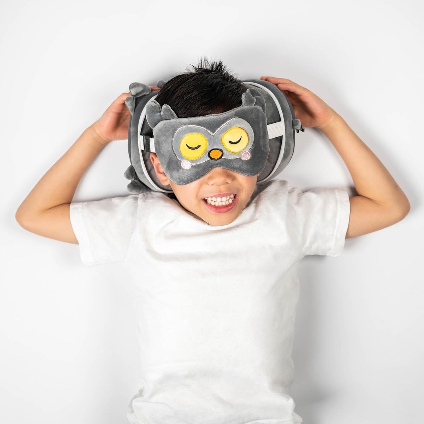 Cestovní polštář s maskou Relaxeazzz - Winston Owl - Cute Animals Cestovní polštáře Naty Shop