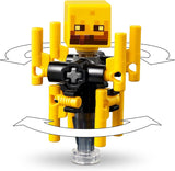 LEGO Minecraft Lava Duel of the Deep, Hračka pro fanoušky videoher, Pevnost s minifigurkami včetně Alex, Skeleton Wither, Lohe a Strider, Dárek pro dívky a chlapce 6 let staré 21266 Stavebnice Beuche den LEGO-Store