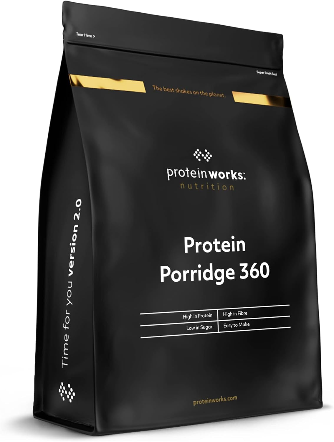 Protein Works - Proteinová kaše 360 | Mýtus Další vitamíny a minerály | Proteinreiches Frühstück | Kalorienarme Haferflocken | 13 porcí | Natürlich | 1 kg Cereal Naty Shop