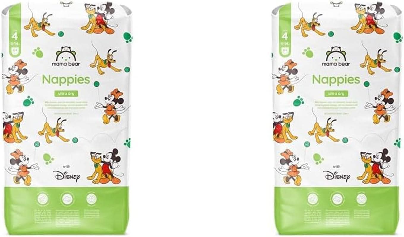 Ultra suché plenky Mama Bear Disney velikost 4 (8-14 kg), bílá, 84 kusů (1 balení) Naty Shop velikost 4 (8-14 kg) (2 balení) Samostatné balení