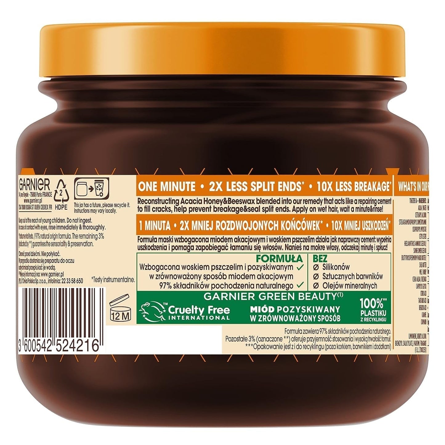 Maska na vlasy Garnier Botanic Therapy Honey Treasures 340ml Maska na vlasy Naty Shop