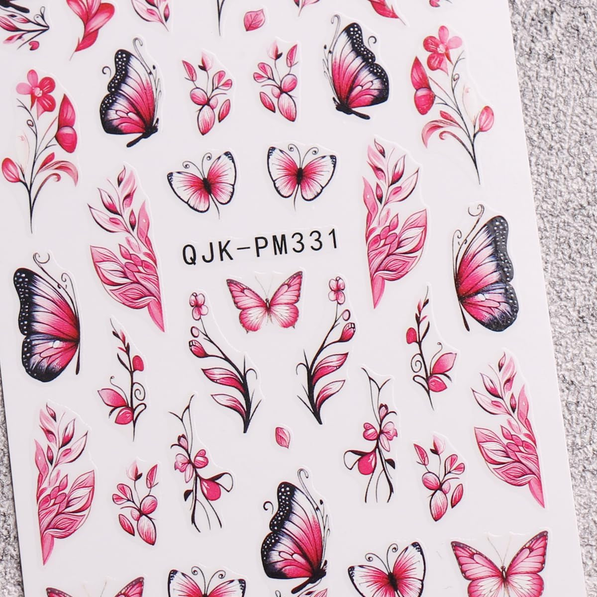 JMEOWIO Nálepka na nehty Blume 10 Blatt Nálepka na nehty Selbtklebend Nagelaufkleber Frühling Letní květinová dekorace Nageldesign Zubehör