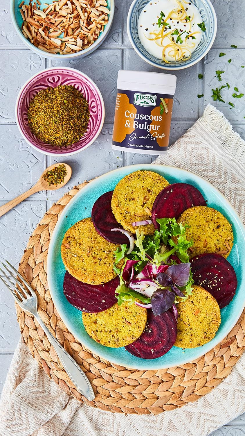 Fuchs Spices Gourmet Selection Blízký východ/Afrika - Kuskus a bulgurová směs koření Plnitelná směs koření na dochucování jídel Bulgur Vegan 55g