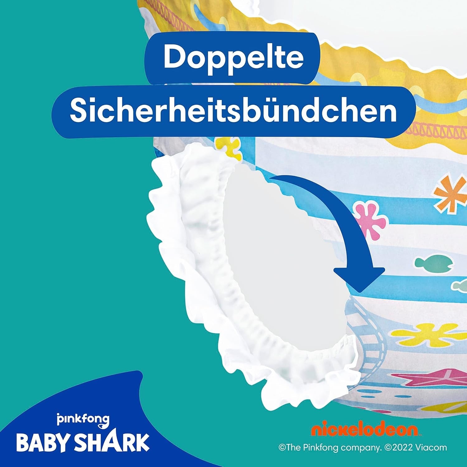 Jednorázové plenky Pampers Splashers Baby Shark Limited Edition 4-5, 11, 9kg-15kg, pro bezpečnou ochranu ve vodě